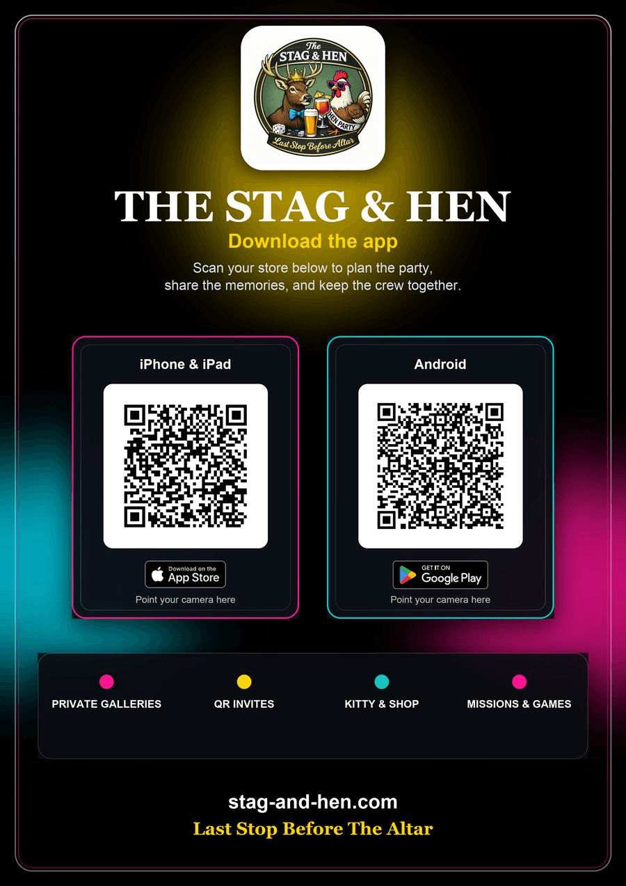 The Stag and Hen app download poster